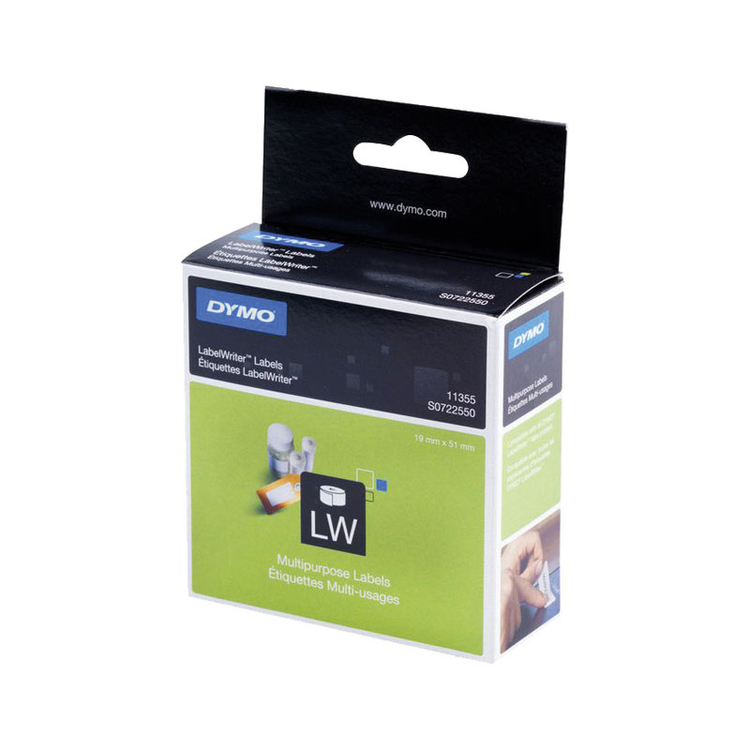 Etiquetas para impresoras Dymo Labelwriter 99012 19x51mm papel