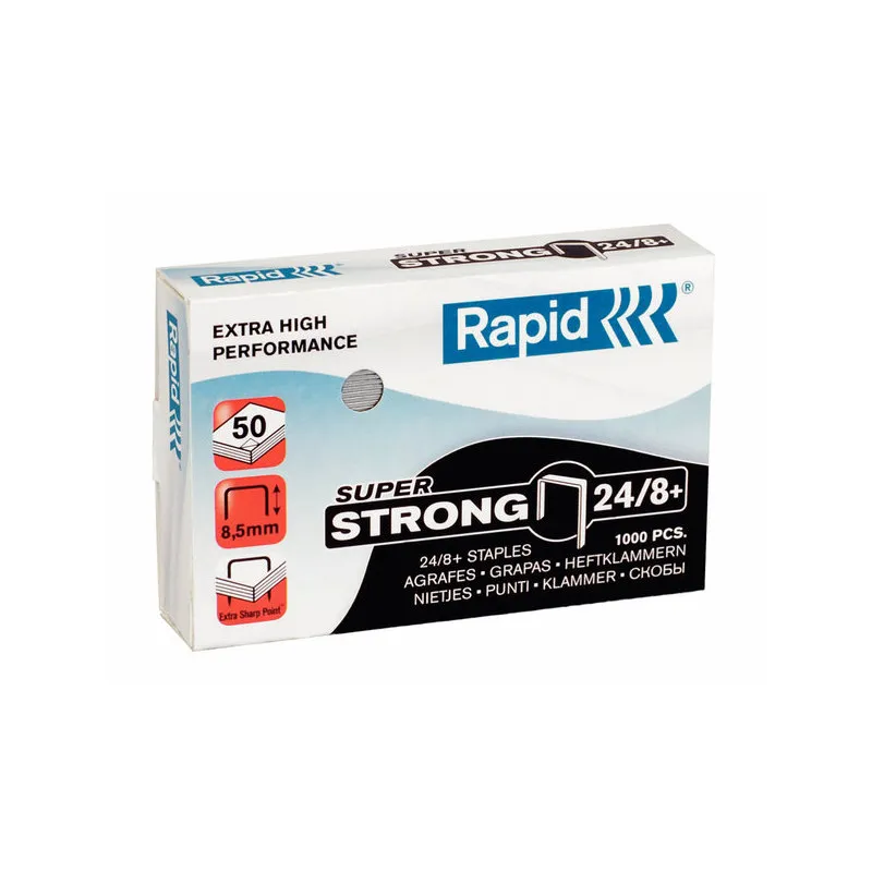 Grapas Rapid Galvanizadas Super Strong 24/8