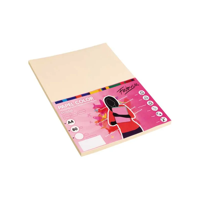 Papel multifunción A4 de colores Fabrisa Marfil