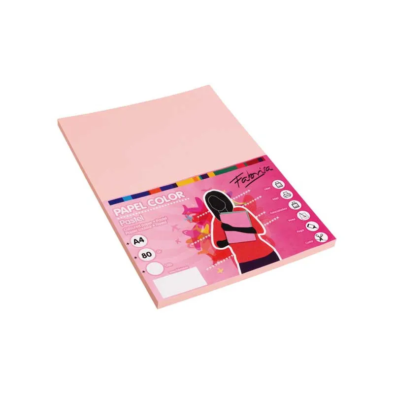 Papel multifunción A4 de colores Fabrisa Melocotón