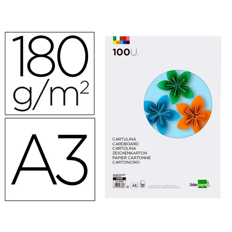 Cartulina liderpapel A3 180g/m2