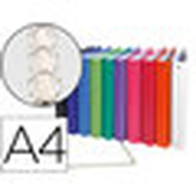 Carpeta de 4 anillas A4 30mm redondas  Colores surtidos