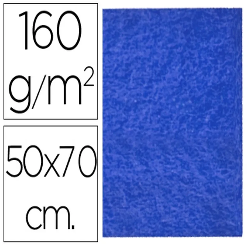 Fieltro 50x70 liderpapel 160g/m2. Azul oscuro