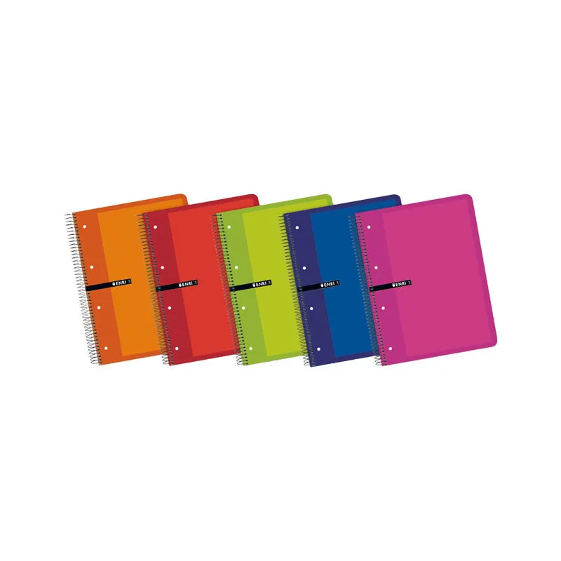 Cuaderno espiral microperforado A4 Enri 71 g Cuadro 5mm 161 hojas Tapa extradura