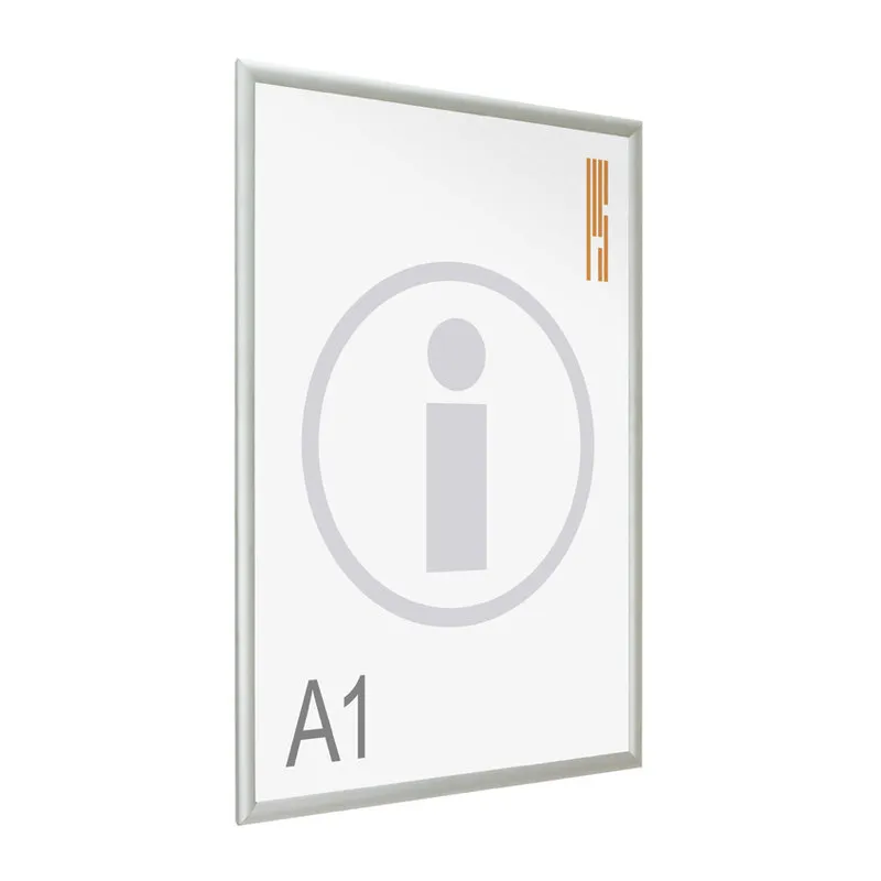 Portapóster con marco abatible inglete A/1