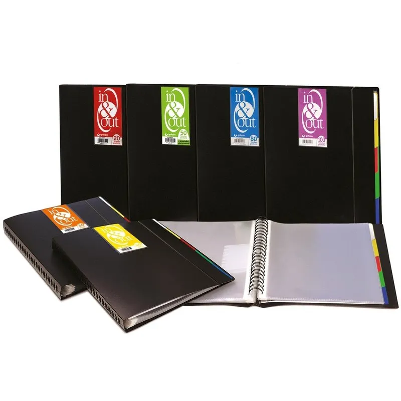 Carpeta con 40 Fundas extreaibles Grafoplás Polipropileno A4 Negro