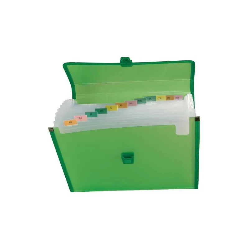 Carpeta Clasificadora Grafoplás Polipropileno Folio Verde translúcido 13 Separadores