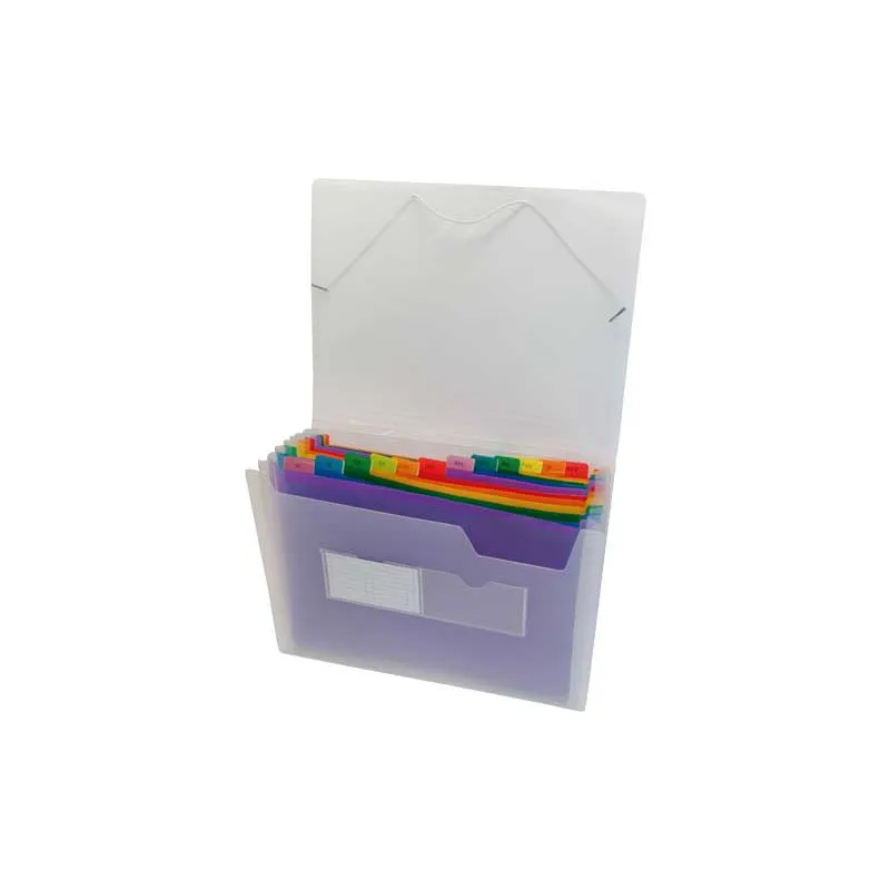 Carpeta Clasificadora Grafoplás Polipropileno Folio Transparente translúcido 13 Separadores