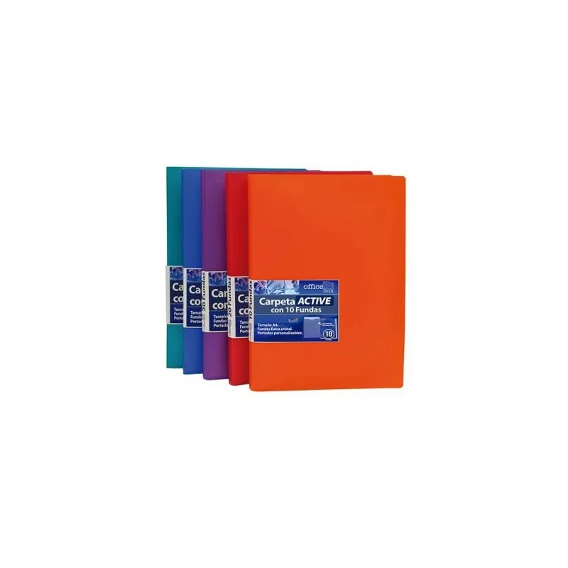 Carpeta A3 Azul con 20 Fundas Supra