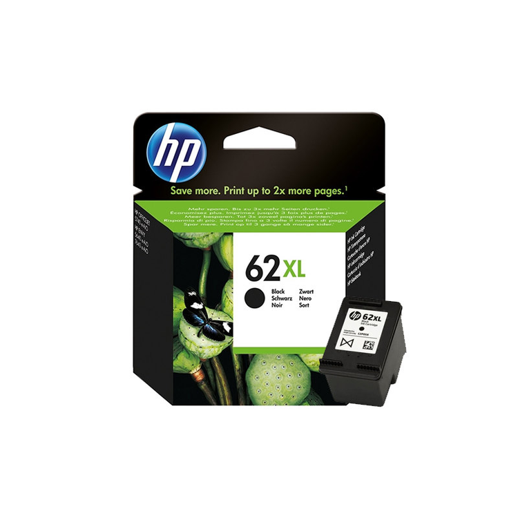 Cartucho inkjet HP 62XL de alta capacidad negro 600 páginas