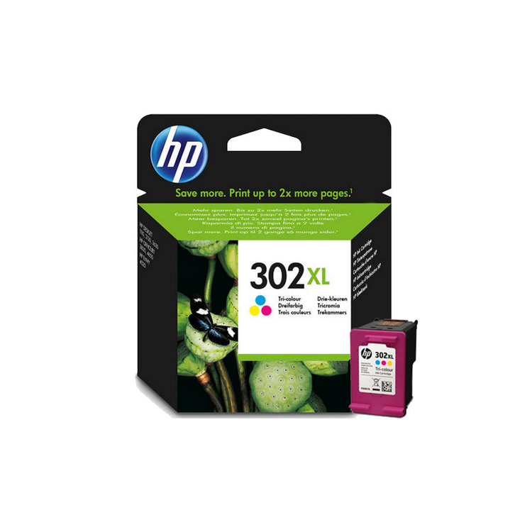 Cartucho inkjet HP 302XL de alta capacidad tri-color 330 páginas