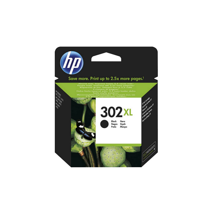 Cartucho inkjet HP 302XL de alta capacidad negro 480 páginas