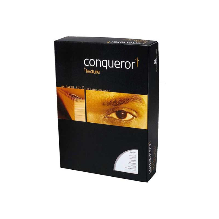 Papel verjurado A4 100g Conqueror Blanco brillante