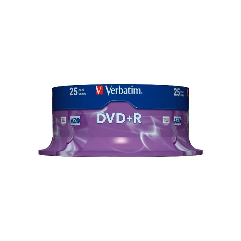 DVD+R grabable 4,7GB Verbatim Matt Silver Tarrina de 25 unidades