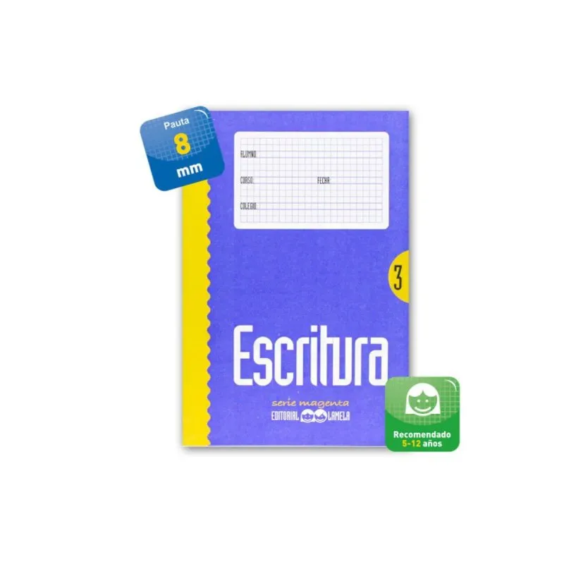 Cuaderno de Escritura Lamela Nº3 Pauta 8mm