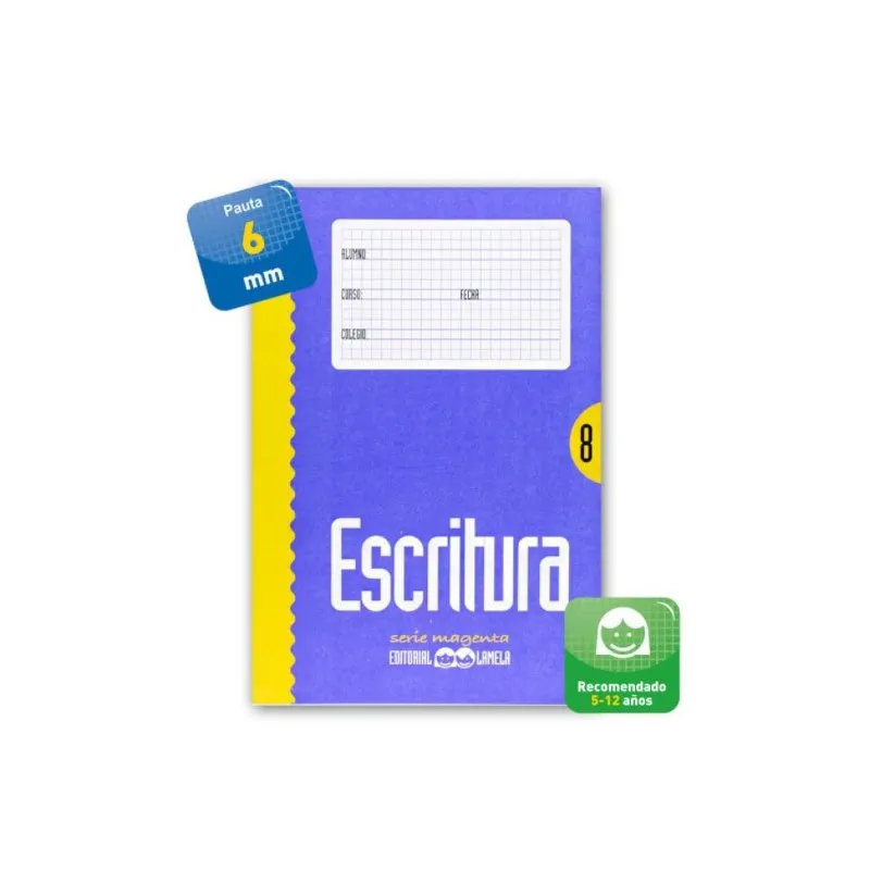 Cuaderno de Escritura Lamela Nº8 Pauta 6mm
