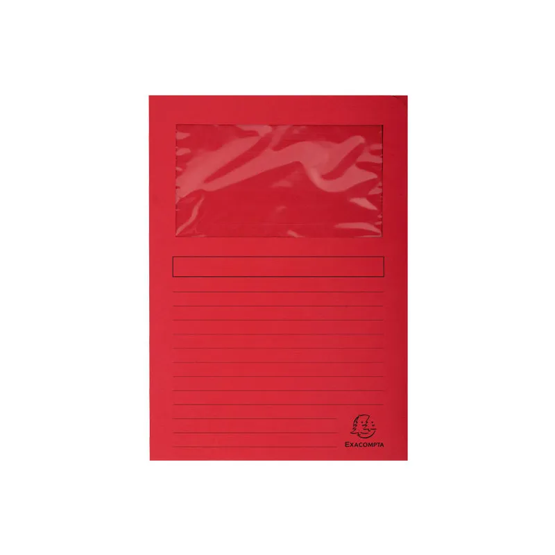Subcarpeta cartulina A4 con ventana Exacompta Rojo