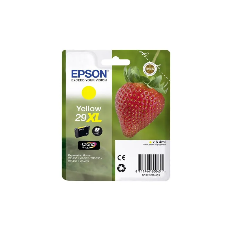 Cartucho Inkjet Epson 29XL Amarillo 450 páginas