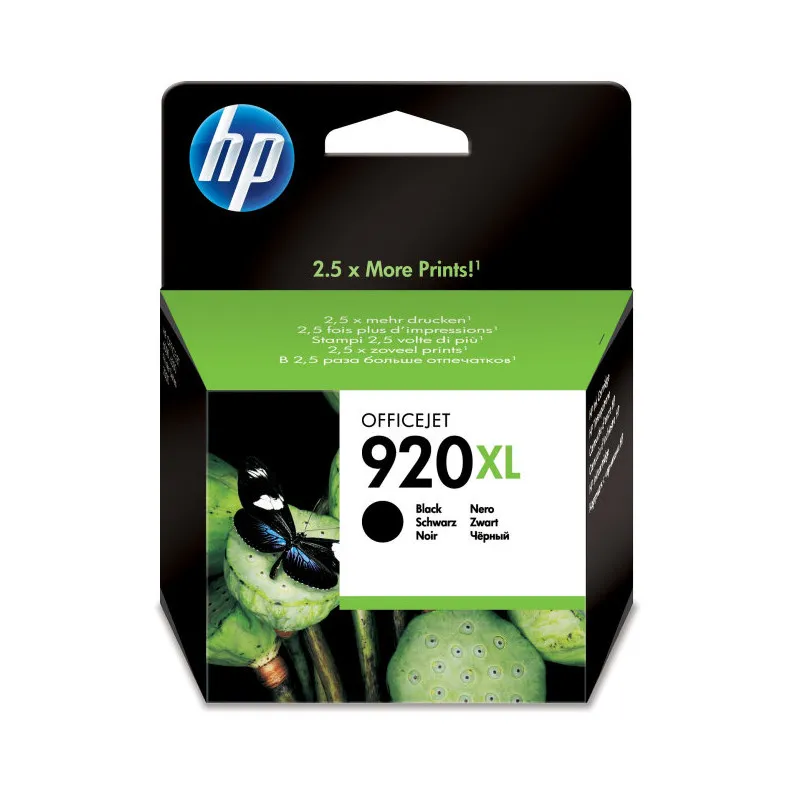 Cartucho inkjet HP 920XL de alta capacidad negro 1200 páginas