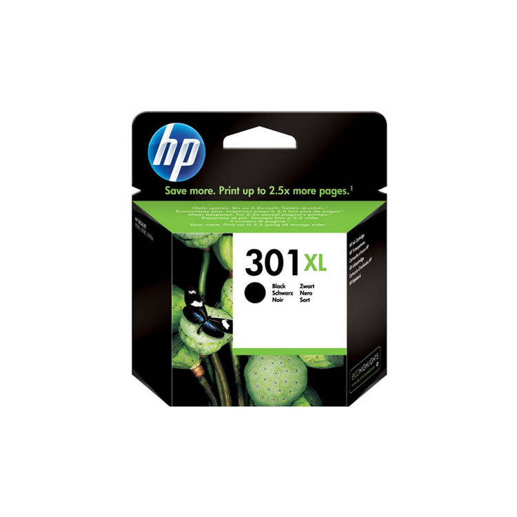 Cartucho inkjet HP 301XL de alta capacidad negro 480 páginas