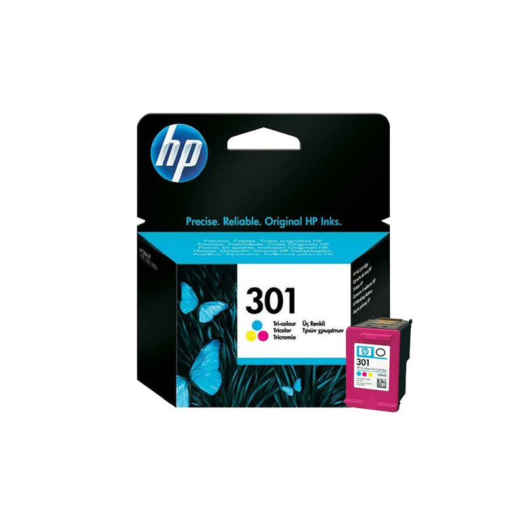 Cartucho inkjet HP 301 Tri-color 165 páginas