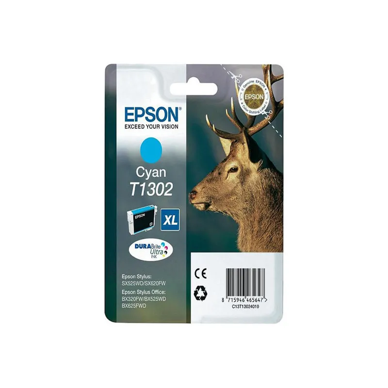 Cartucho Inkjet Epson T1302 Cian 755 páginas