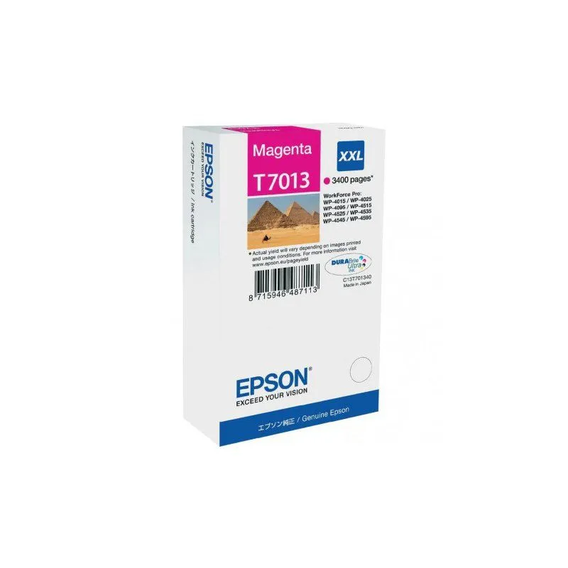 Cartucho inkjet Epson T7013 Magenta XXL 3.400 páginas