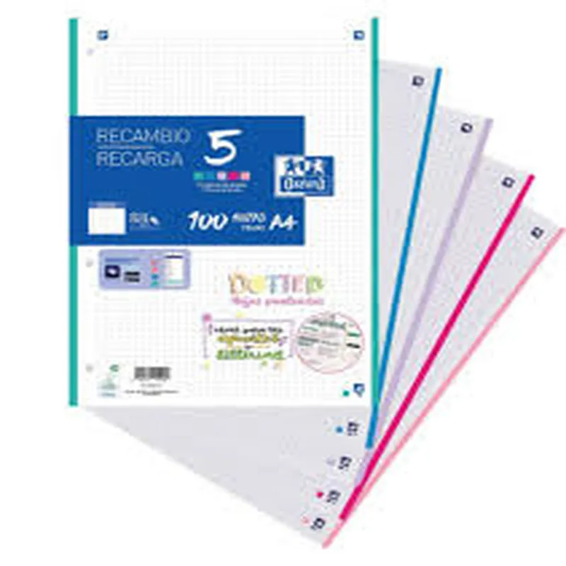 RECAMBIO 5 PAQUETE A4 100 DOTS