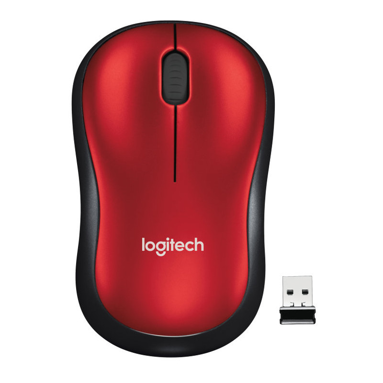 Raton Logitech M185 Rf Inalambrico Rojo