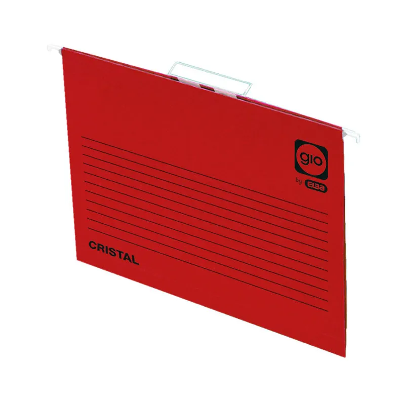 Carpeta colgante visor superior color varilla metálica lomo V Gio by Elba Folio rojo