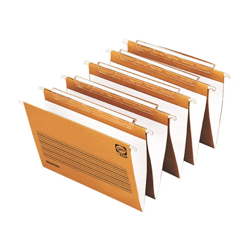 P/25 Carpeta colgante con visor superior largo kraft bicolor varilla metálica