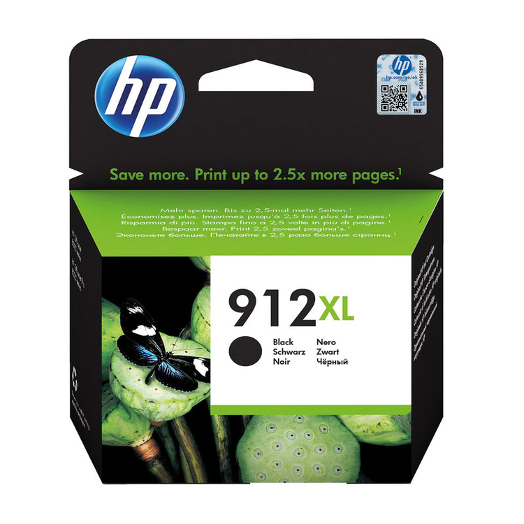 Inkjet 912XL negro Officejet Pro 8010 8020 Alta capacidad 825p.