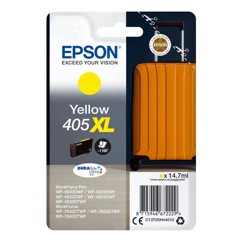 EPSON Singlepack Yellow 405XL DURABrite Ultra Ink 1100 paginas