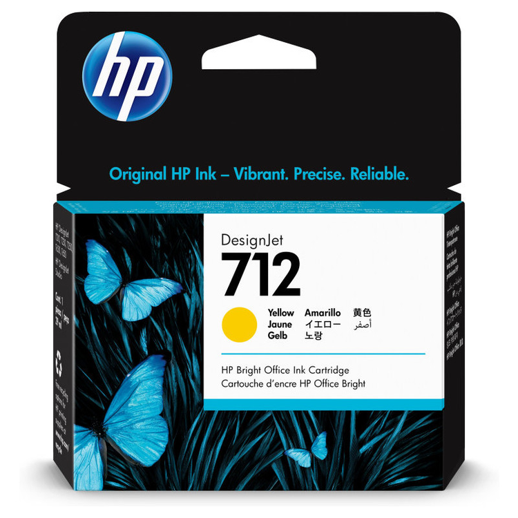 HP DesignJet T200/T600, Cartucho Amarillo 712