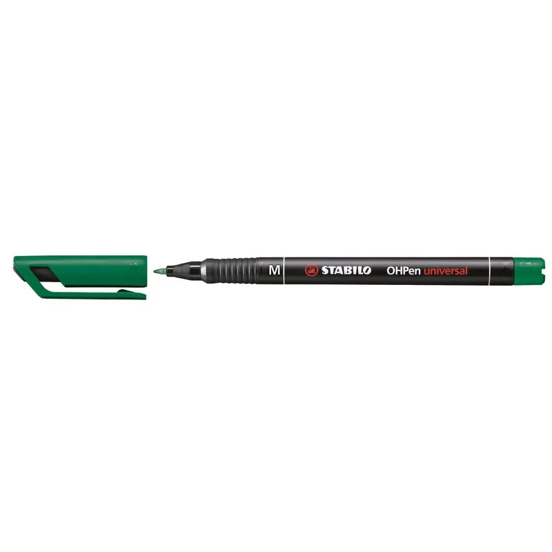 Rotulador permanente Stabilo OHPen Universal punta media Verde 1mm