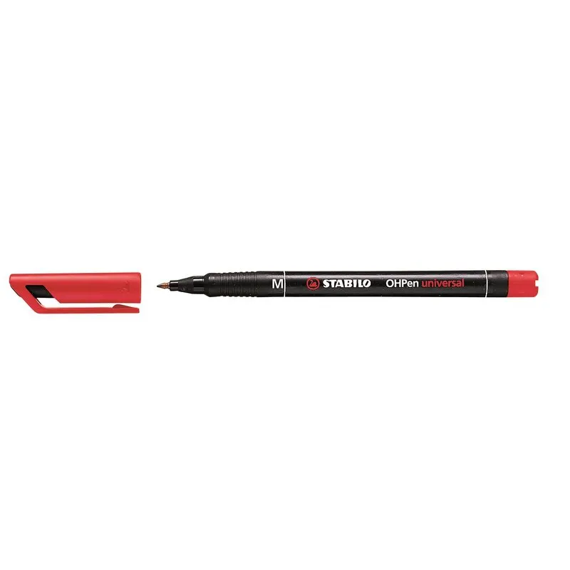 Rotulador permanente Stabilo OHPen Universal punta media Rojo 1mm
