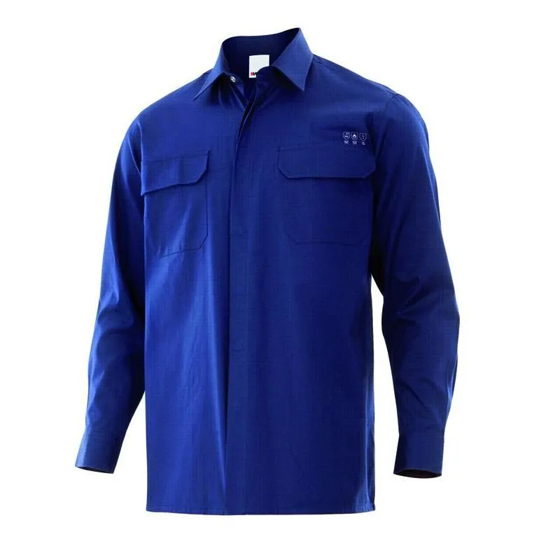 Camisa ignífuga talla S azul navy 605003