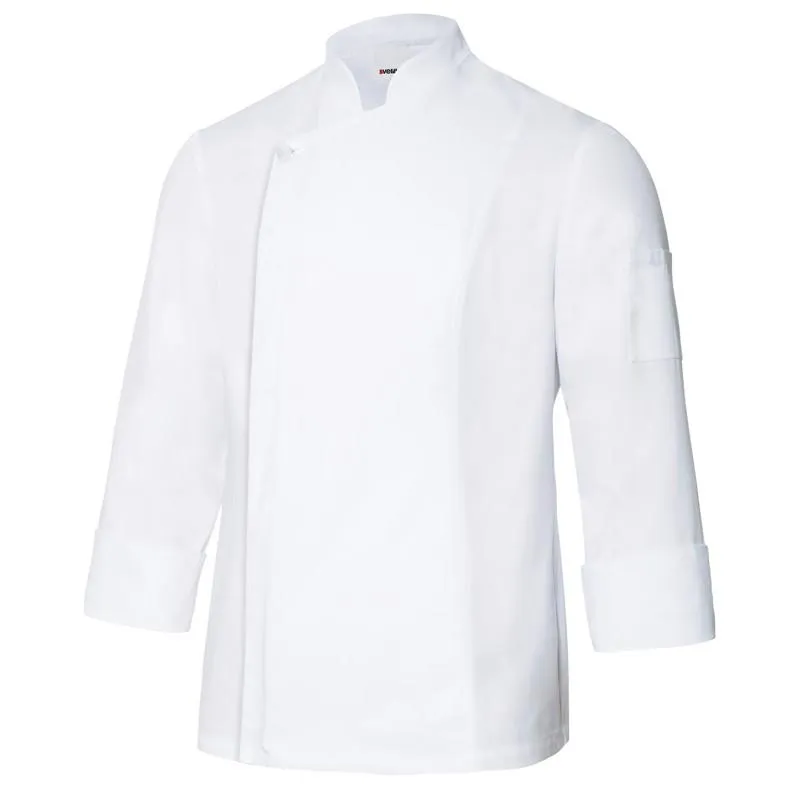 Chaqueta de cocina con cremallera talla 52 L blanca