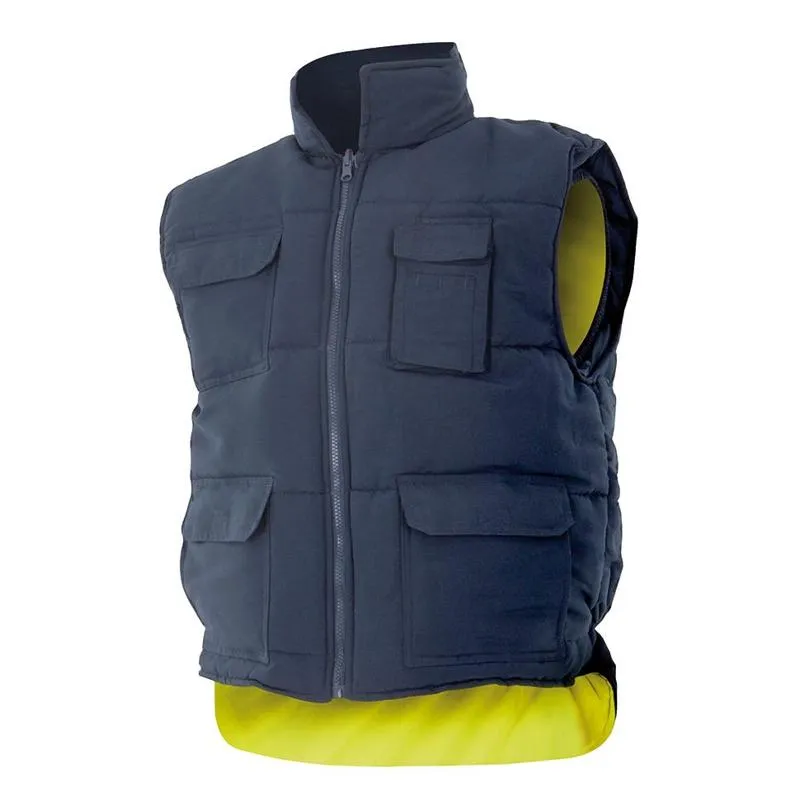 Chaleco reversible AV talla XL148 Azúl marino/ amarillo flúor