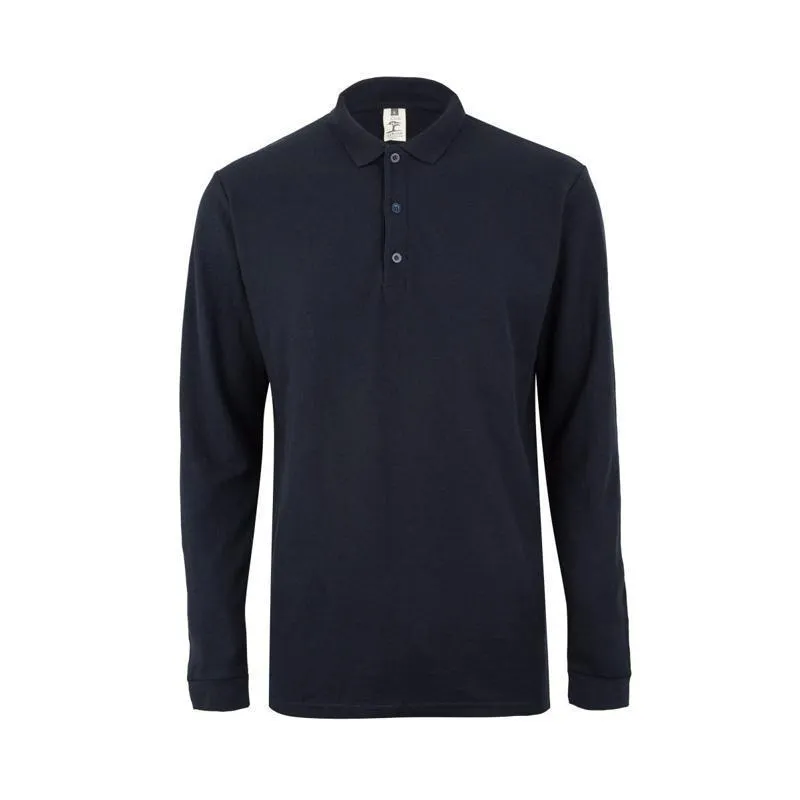 Polo manga larga talla XL azul marino 210 MK242CV