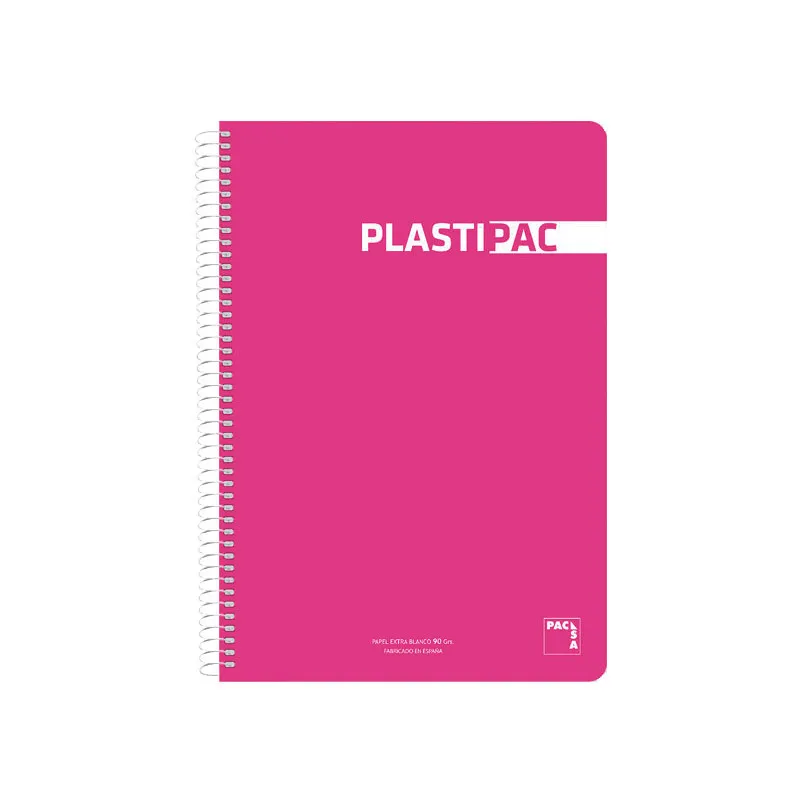 Cuaderno Espiral Folio Pacsa 90 g Pautado 2,5 mm 80 hojas Tapa Polipropileno