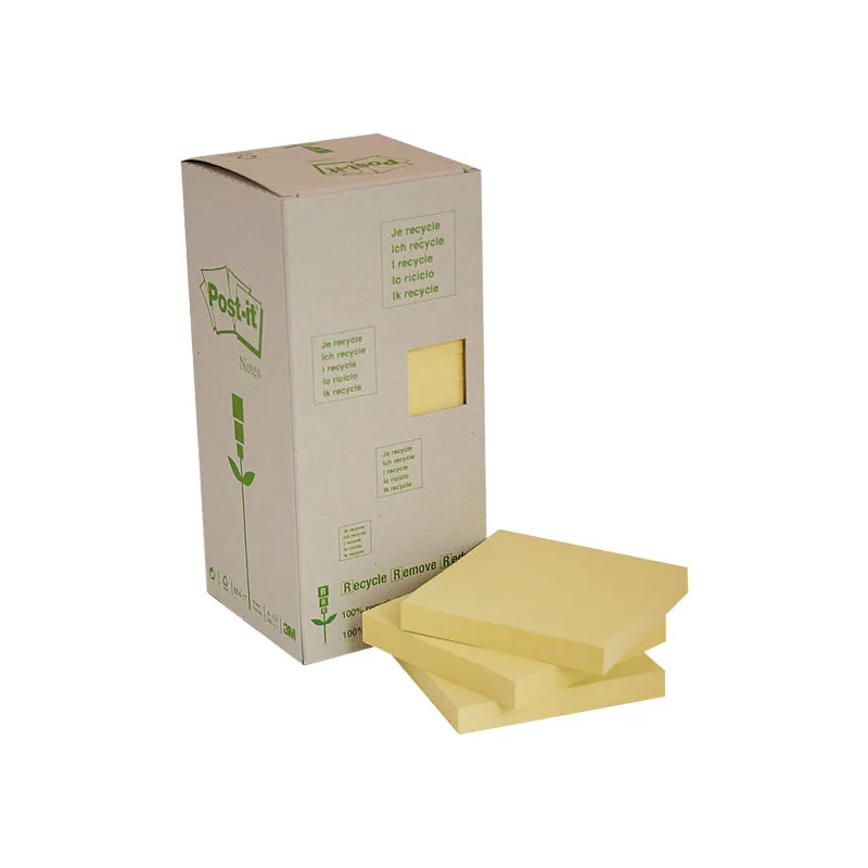 Bloc de Notas  adhesivas Post-it Amarillo 100 Hojas 76x76 mm (Pack 16)