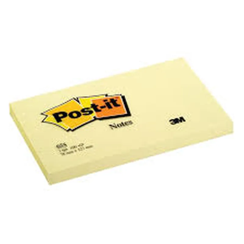 Bloc de Notas  adhesivas Post-it Amarillo 100 Hojas 76x127 mm (Pack 6)