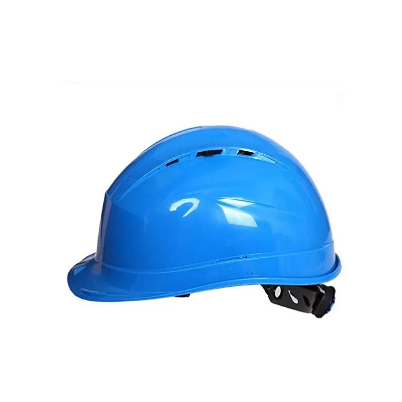 Casco de obra ventilado de polipropileno Azul ajustable