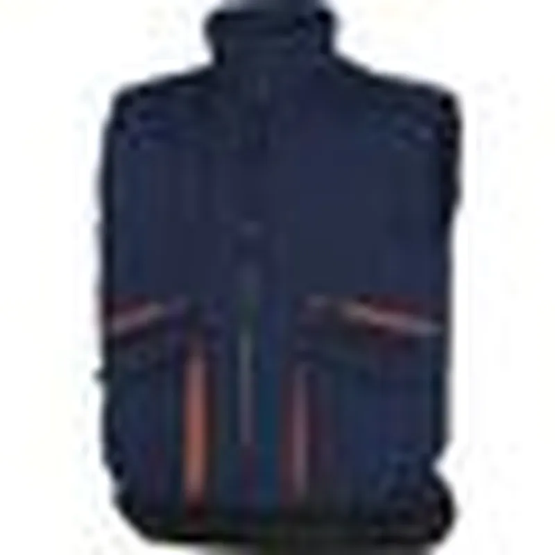 Chaleco multibolsillos de poliéster algodón Sierra2 Talla l azul marino/ naranja