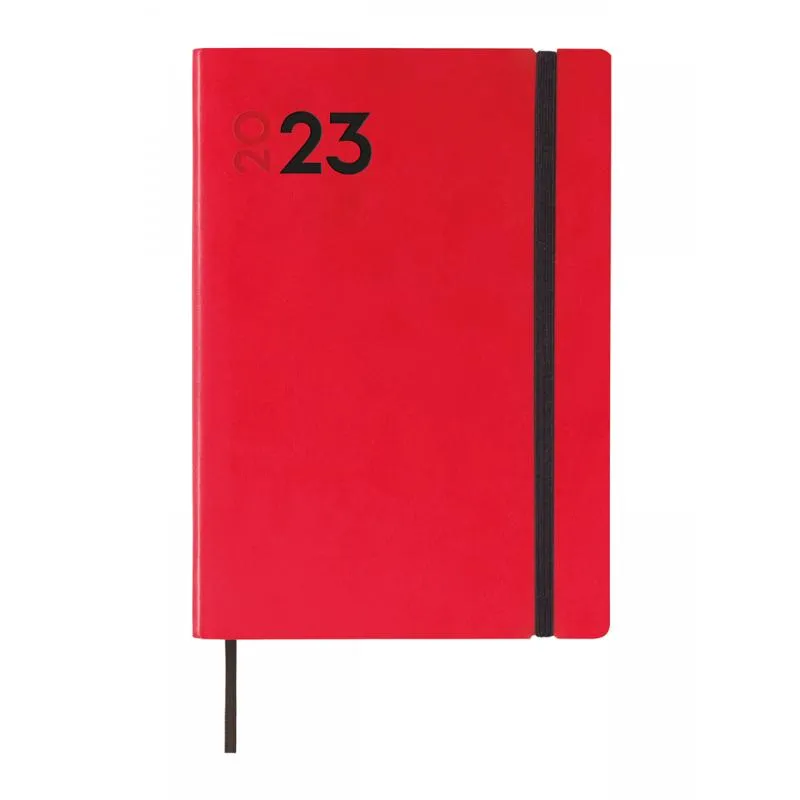 Agenda finocam mara 2023 Y10 semana vista vertical rojo 2023 140x204mm
