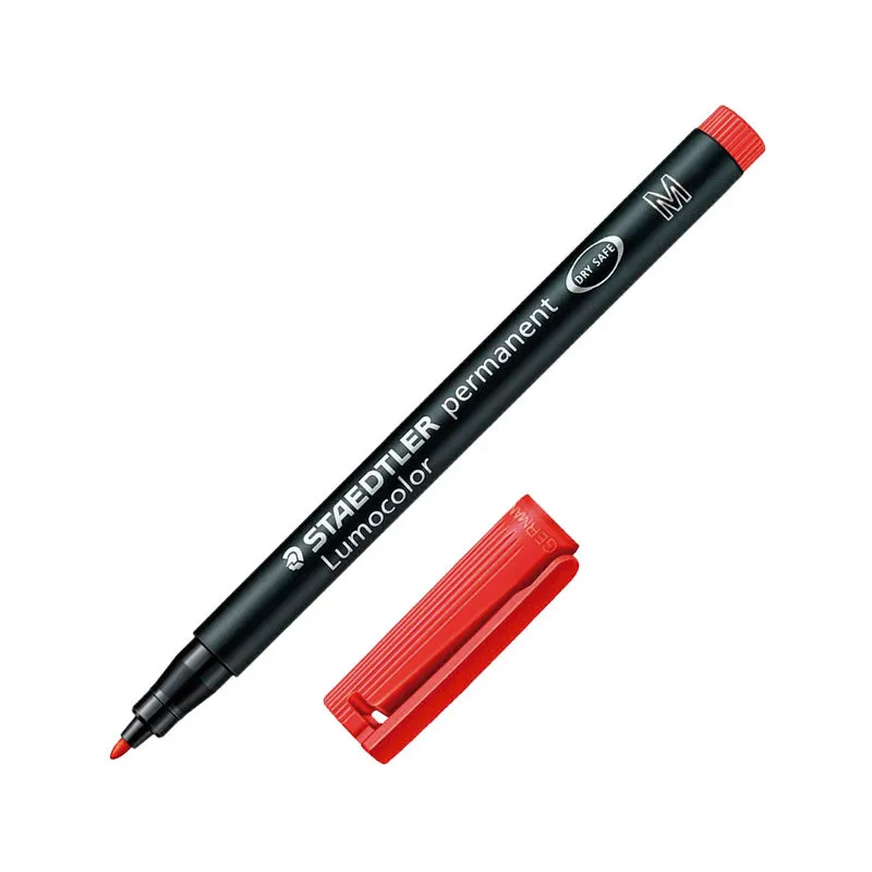 Rotulador Permanente Staedtler lumocolor Rojo Media