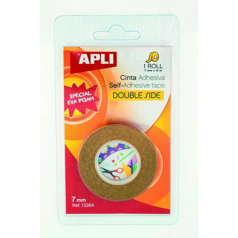 Cinta Adhesiva Doble Cara Transparente Apli 30mm x 10m