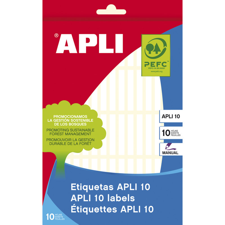 Etiquetas Apli blancas escritura manual pack 10