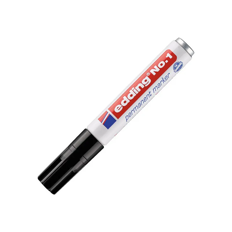 Rotulador Permanente Edding 1 Negro Punta biselada